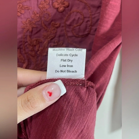 Caite by Anthropologie Cotton Embroidered High Low Hem Pullover Top Tunic Size S - Picture 6 of 11